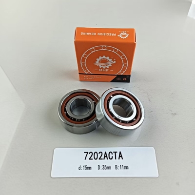 15*35*11mm GCr15 rodamiento de bola de contacto angular de fila única 7202AC para sus necesidades