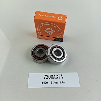 7200AC rodamiento angular de bola de contacto 10*30*9mm con ángulo de contacto de 25° y sellos abiertos