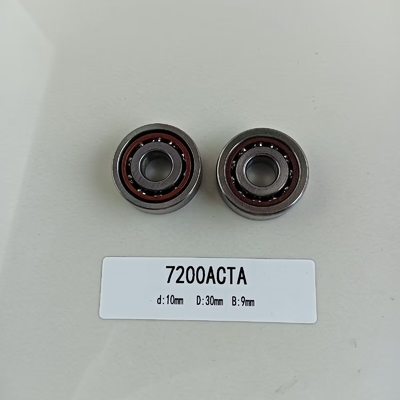 7200AC rodamiento angular de bola de contacto 10*30*9mm con ángulo de contacto de 25° y sellos abiertos