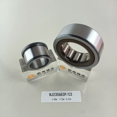 Estructura cilíndrica de acero cromado Gcr15 NU/NJ/NF2306ECP rodamiento de rodillos 30*72*37mm