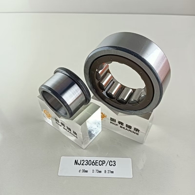 Estructura cilíndrica de acero cromado Gcr15 NU/NJ/NF2306ECP rodamiento de rodillos 30*72*37mm